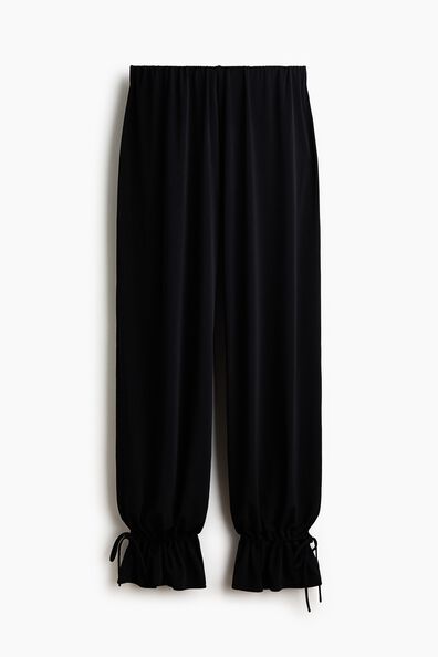 Tie-detail balloon trousers