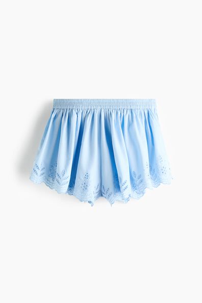 Broderie anglaise pull-on shorts