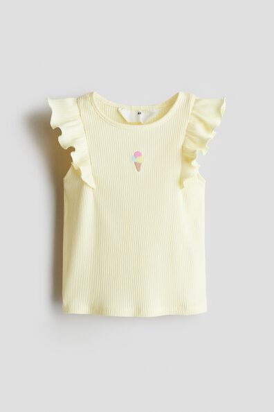 Embroidered-motif vest top