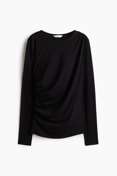 Draped jersey top