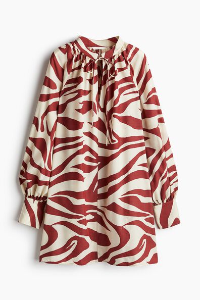 Oversized tie-detail dress
