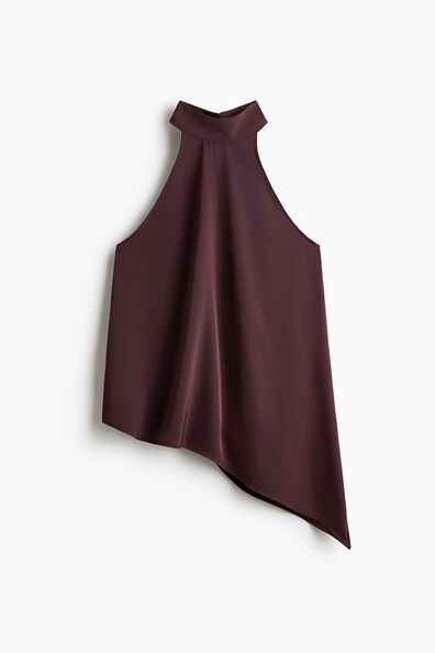 Asymmetric satin top