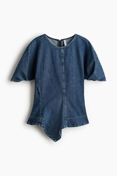 Denim handkerchief top