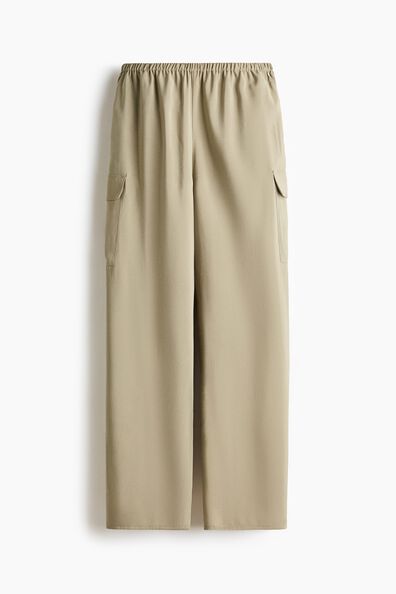 Viscose-blend pull-on trousers