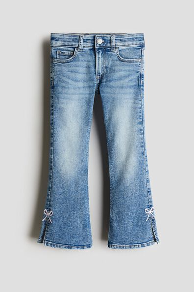 Embroidery-detail Flared Leg Jeans