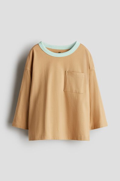 Long-sleeved jersey top