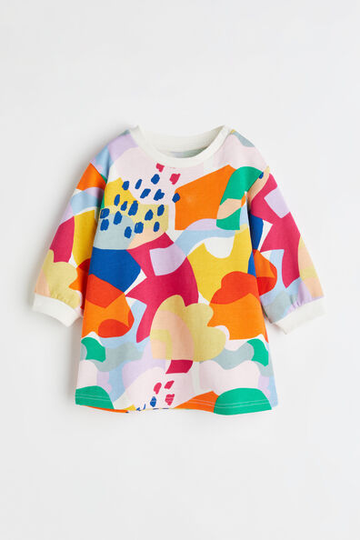 Printed Sweatshirt Dress