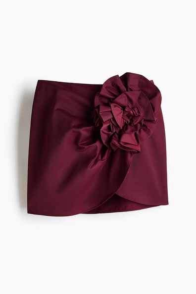 Appliquéd mini skirt