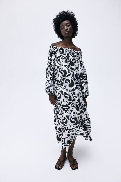 Oversized off-the-shoulder dress
