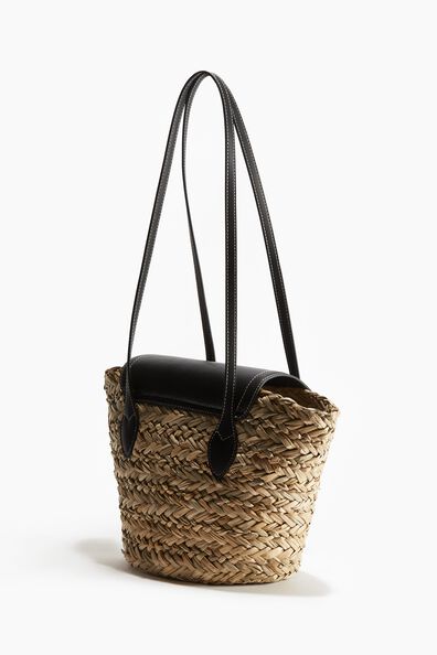 Straw shoulder bag