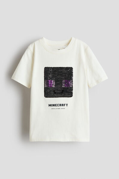 Reversible sequin T-shirt