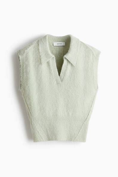 Alpaca-blend sweater vest