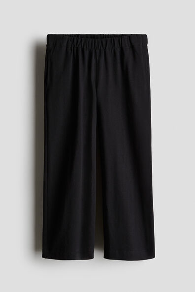 Wide jersey trousers