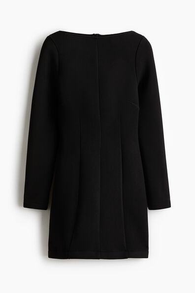 Boat-neck mini dress