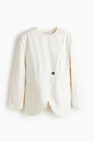 Single-breasted wrap blazer
