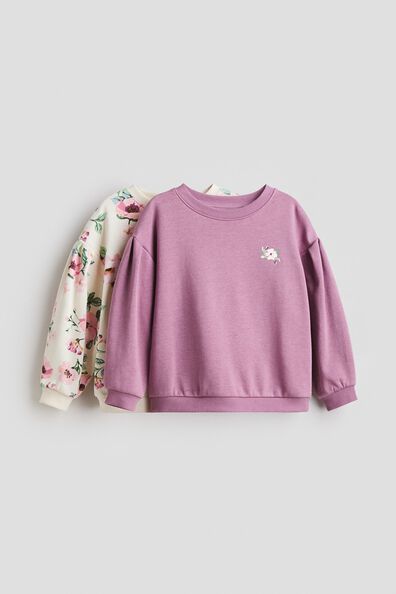 2-pack puff-sleeved sweatshirts