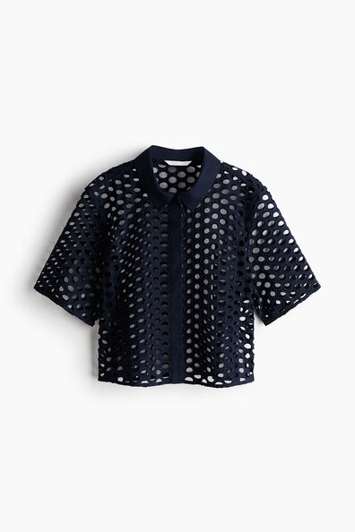 Eyelet-embroidered shirt