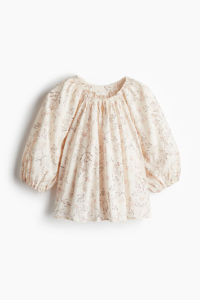 Smock-neck blouse