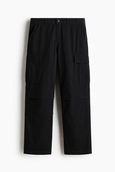 Relaxed Fit Cotton cargo trousers