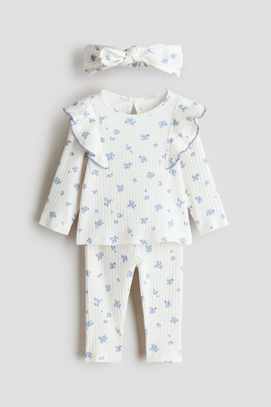 3-piece printed cotton set
