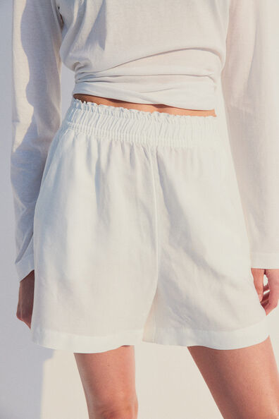 High-waisted shorts