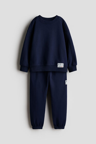2-piece motif-detail sweatshirt set