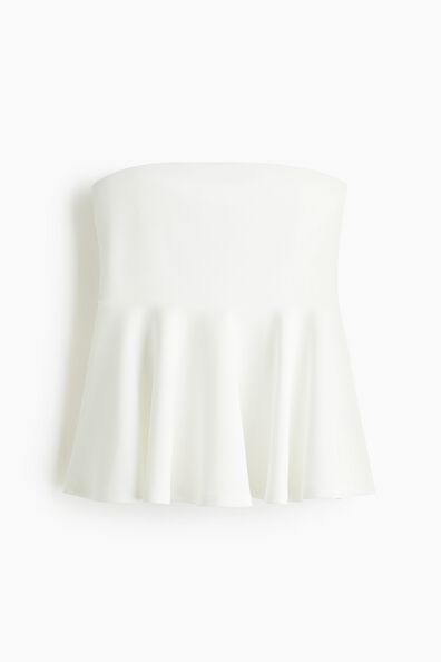 Bandeau peplum top