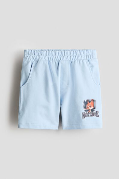 Printed cotton sweatshirt shorts