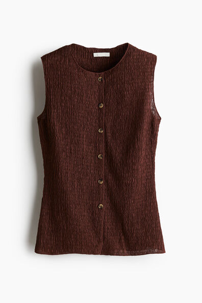 Textured jersey waistcoat