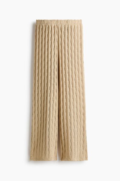 Knitted pull-on trousers