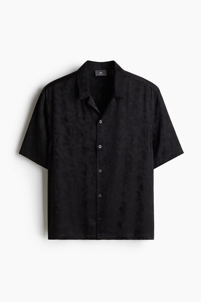 Regular Fit Jaqcuard-weave resort shirt
