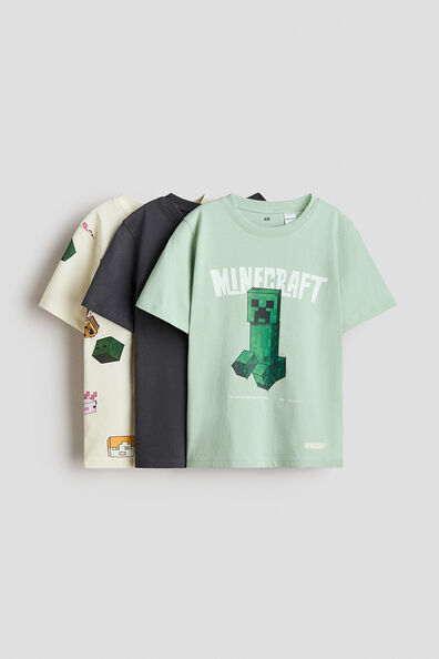 3-pack printed T-shirts