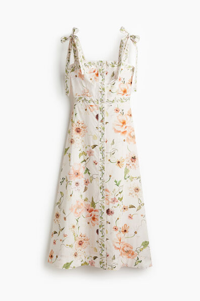 Tie-strap cotton dress