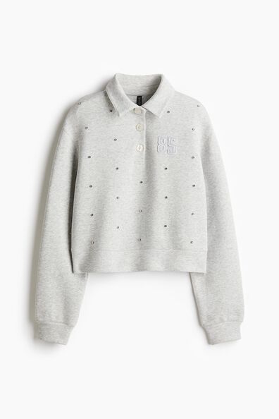 Embellished scuba rugby shirt