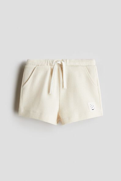 Waffled cotton shorts