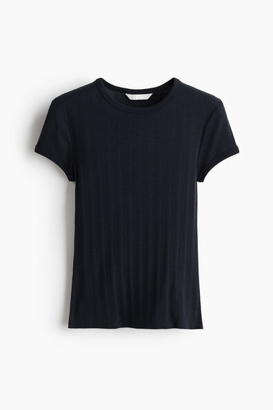 Pointelle-knit T-shirt
