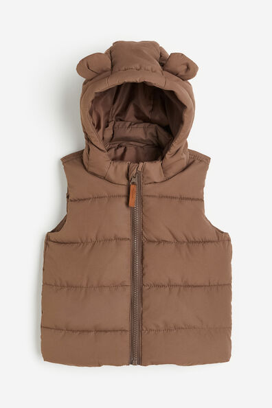 Hooded padded gilet