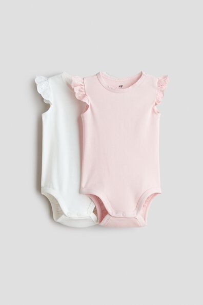 2-pack flutter-sleeve bodysuits