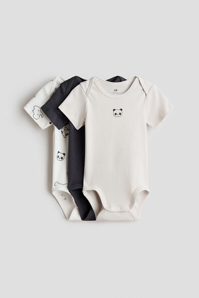 3-pack cotton envelope-neck bodysuits