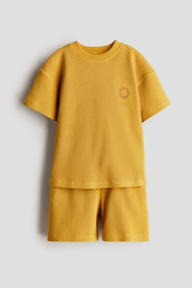 2-piece waffled cotton set