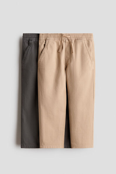 2-pack cotton pull-on trousers