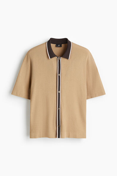 Regular Fit Rib-knit shirt