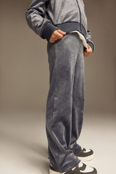 Flared velour leggings
