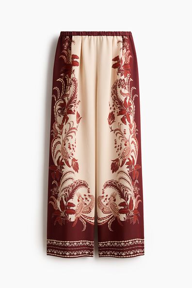 Printed pull-on trousers