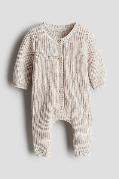 Cotton-knit romper suit