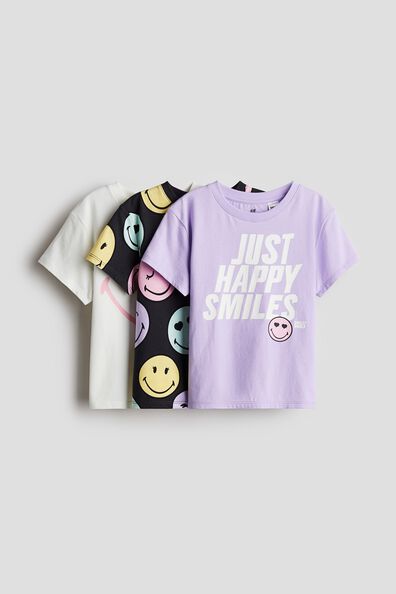 3-pack printed jersey tops