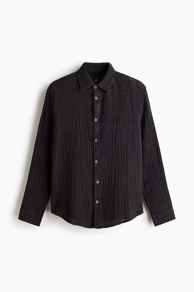 Regular Fit Cotton muslin shirt