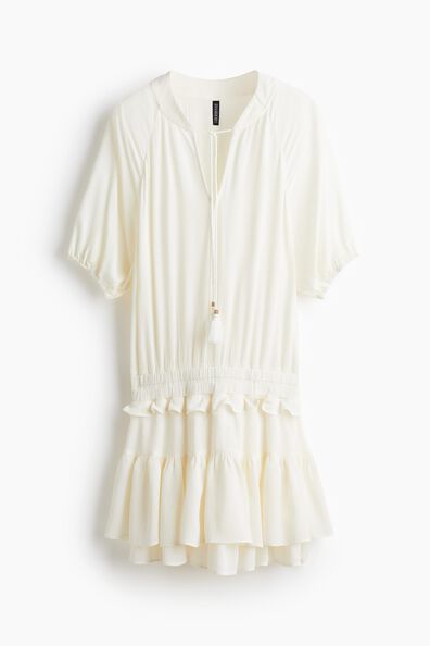 Frill-trimmed dress