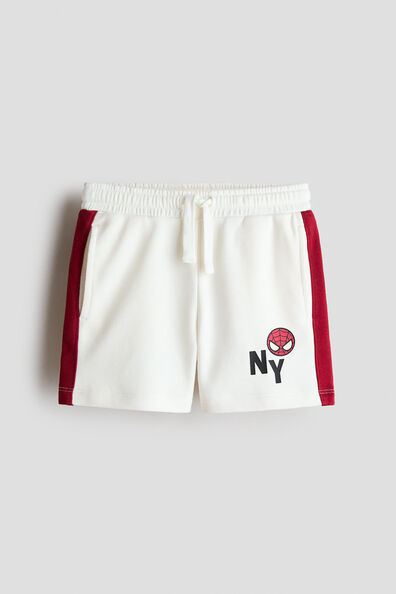 Print-motif sweatshorts
