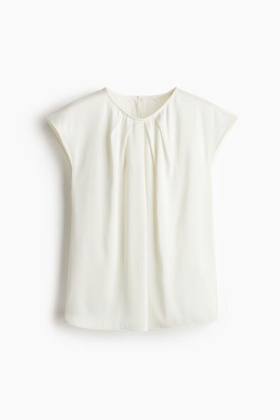 Pleat-front blouse
